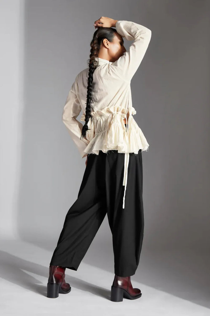 Miro Top-White cotton by Chola in white color for women in Singapore
