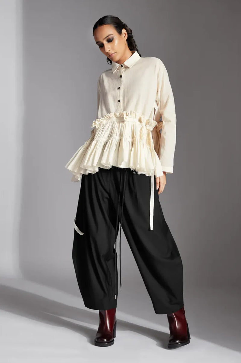 Miro Top-White cotton by Chola in white color for women in Singapore
