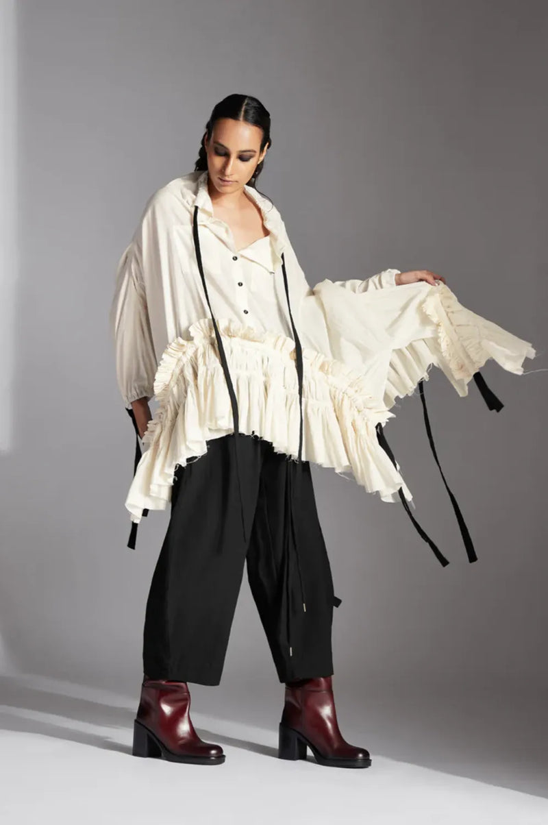 Rael Top-White cotton by Chola in white color for women in Singapore