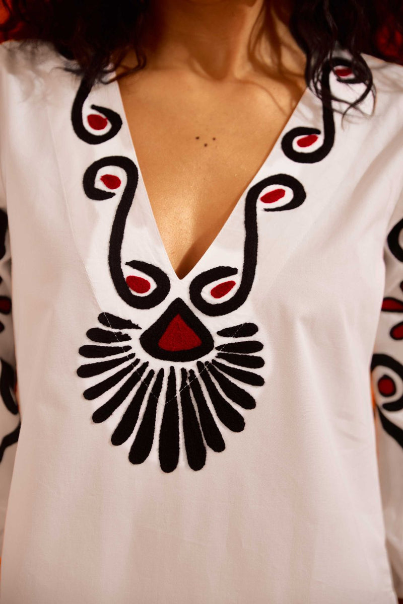 Ivory Cotton Botanical Maxi Thread Embroidered Dress poplin Buy Ivory Cotton Botanical Maxi Thread Embroidered Dress from C&W | Dresses for Women by Indian Summer Story in ivory color for women in Singapore