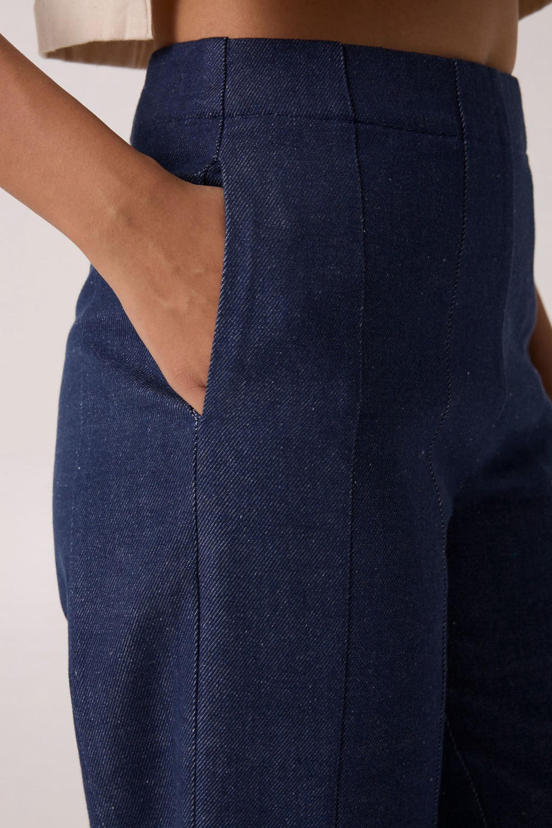 Tamara Panelled Denim Pants by The Summer House for women in Singapore