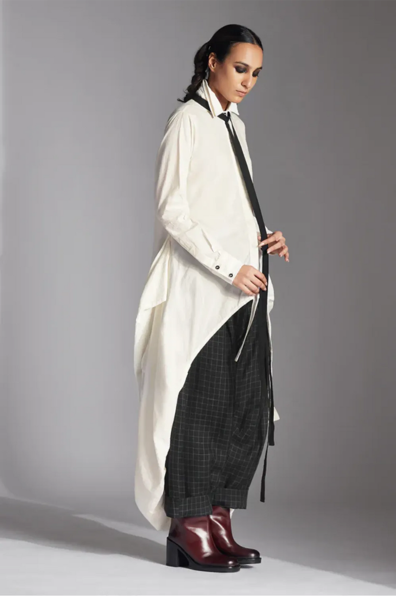 Tane Shirt-White cotton by Chola in white color for women in Singapore