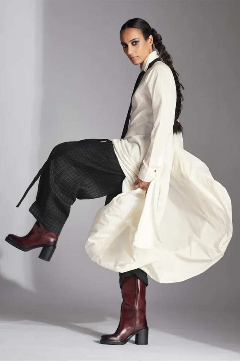 Tane Shirt-White cotton by Chola in white color for women in Singapore