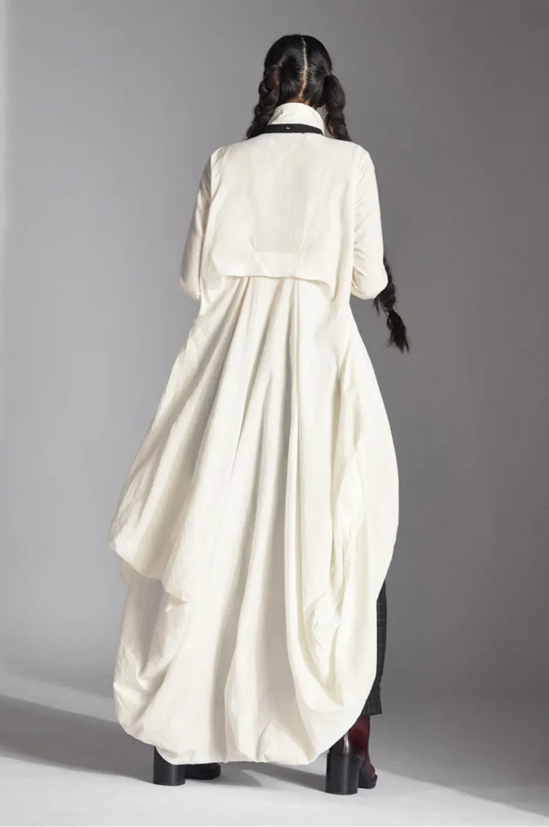 Tane Shirt-White cotton by Chola in white color for women in Singapore