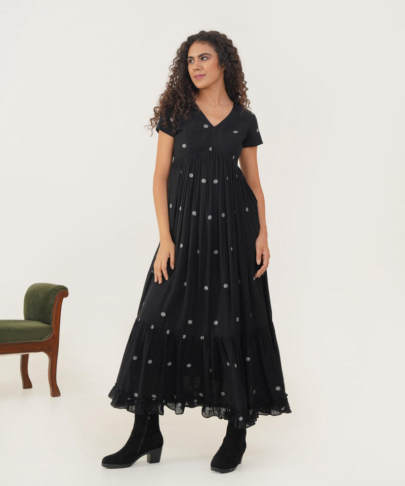 TASHA DRESS 100% cotton Buy TASHA DRESS from C&W | Dresses for Women by Indigo Dreams in black color for women in Singapore