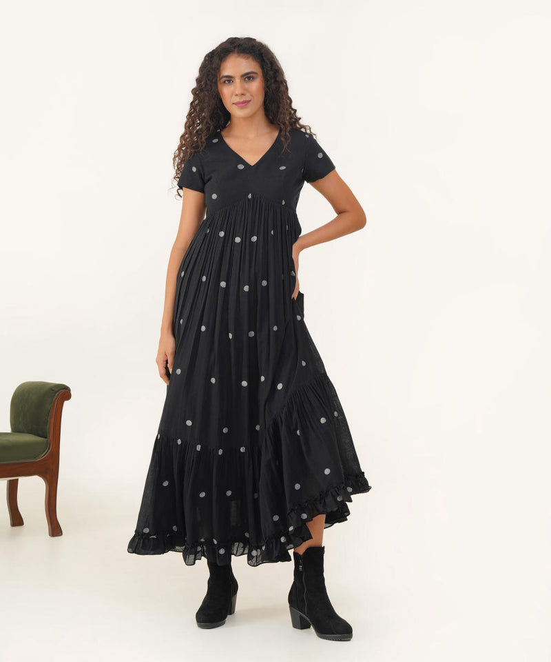 TASHA DRESS 100% cotton Buy TASHA DRESS from C&W | Dresses for Women by Indigo Dreams in black color for women in Singapore