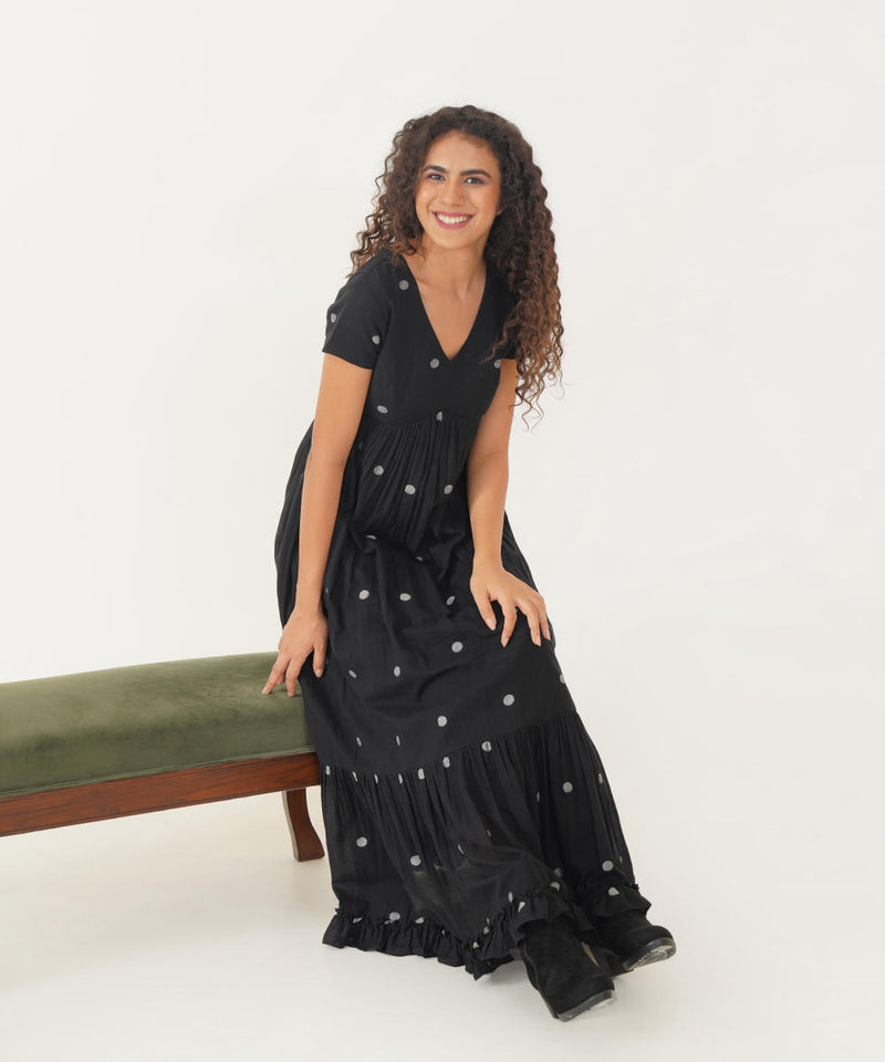 TASHA DRESS 100% cotton Buy TASHA DRESS from C&W | Dresses for Women by Indigo Dreams in black color for women in Singapore