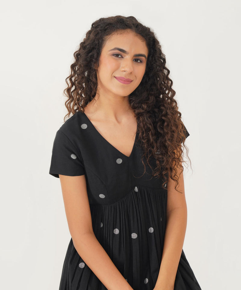 TASHA DRESS 100% cotton Buy TASHA DRESS from C&W | Dresses for Women by Indigo Dreams in black color for women in Singapore