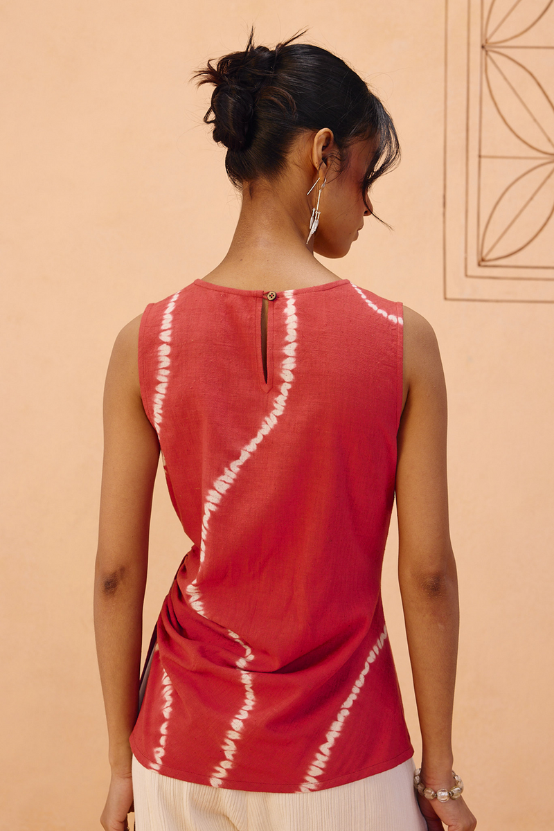 Terracotta Memories Kala Cotton Top handwoven kala cotton top/shirt by SUI in terra for women in Singapore
