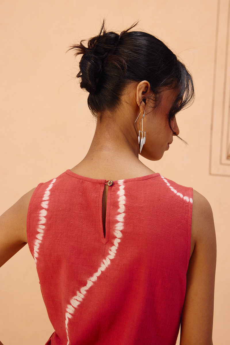 Terracotta Memories Kala Cotton Top handwoven kala cotton top/shirt by SUI in terra for women in Singapore