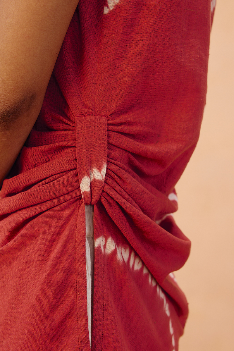 Terracotta Memories Kala Cotton Top handwoven kala cotton top/shirt by SUI in terra for women in Singapore
