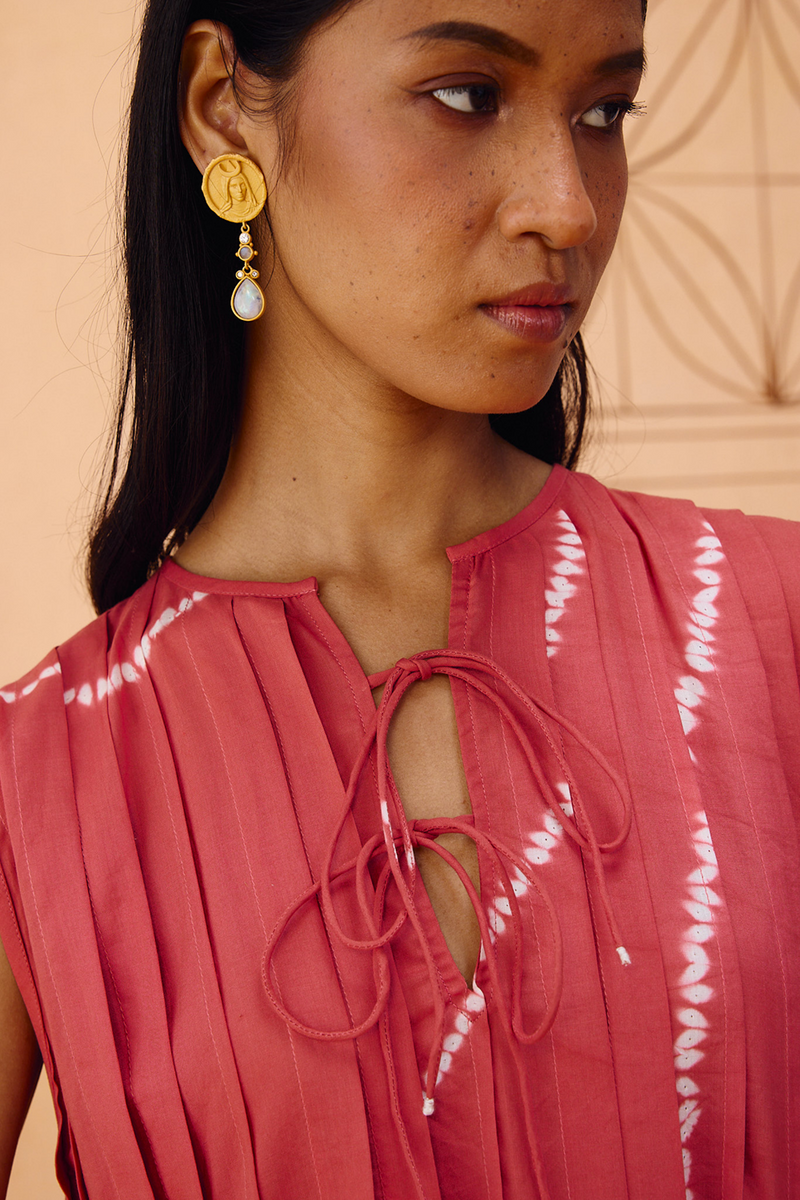 Terracotta Memories Lyocell Dress lyocell dress by SUI in terra for women in Singapore