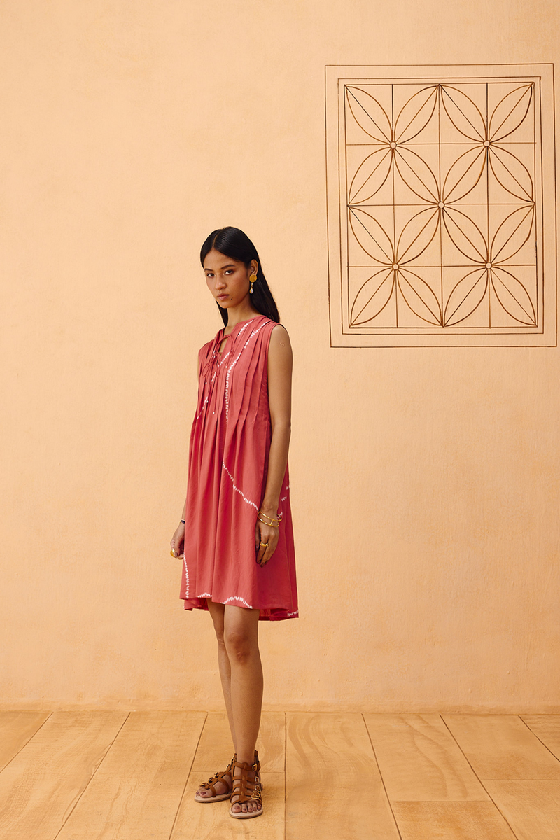 Terracotta Memories Lyocell Dress lyocell dress by SUI in terra for women in Singapore
