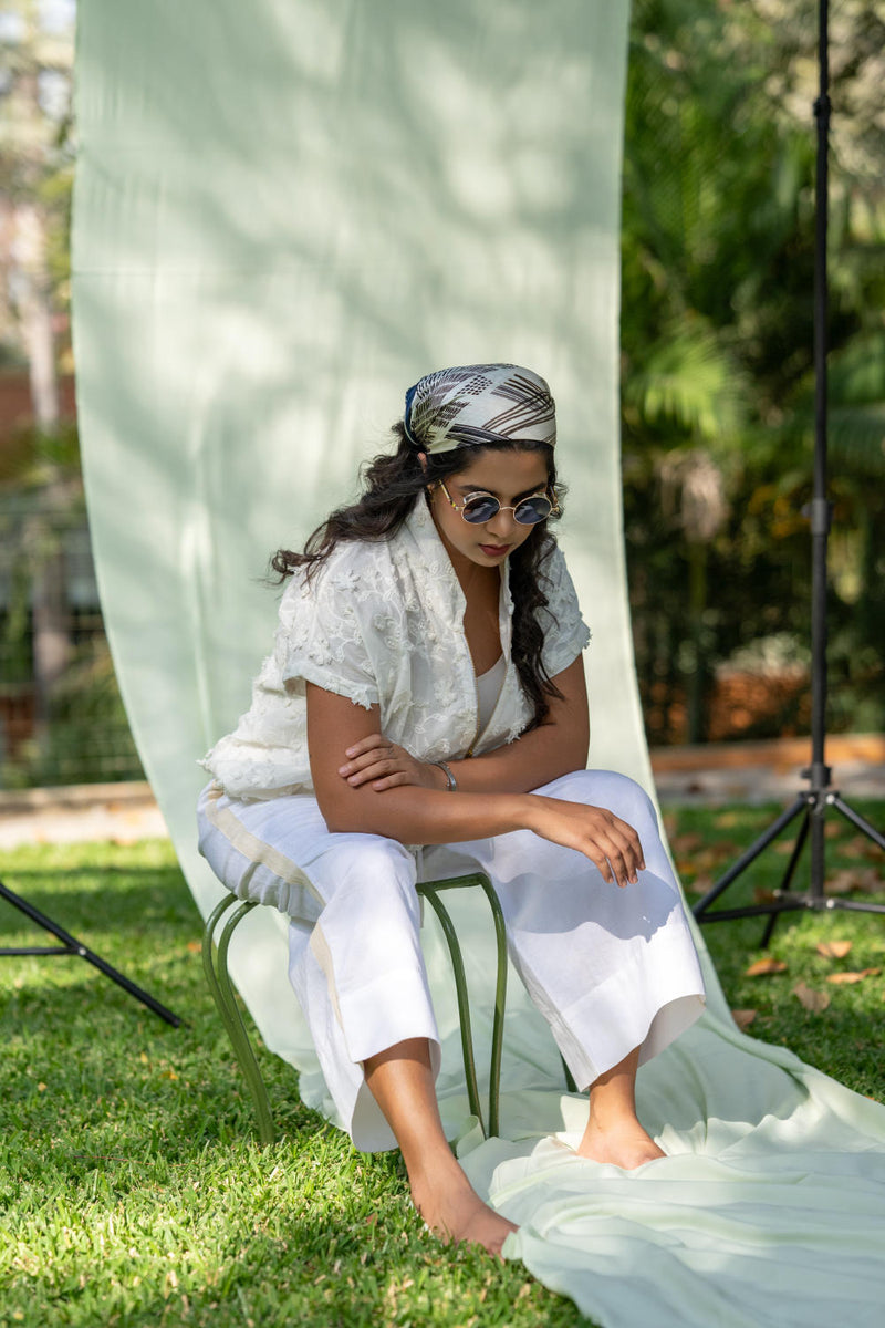 Ivory Appliqué Terrain Jacket