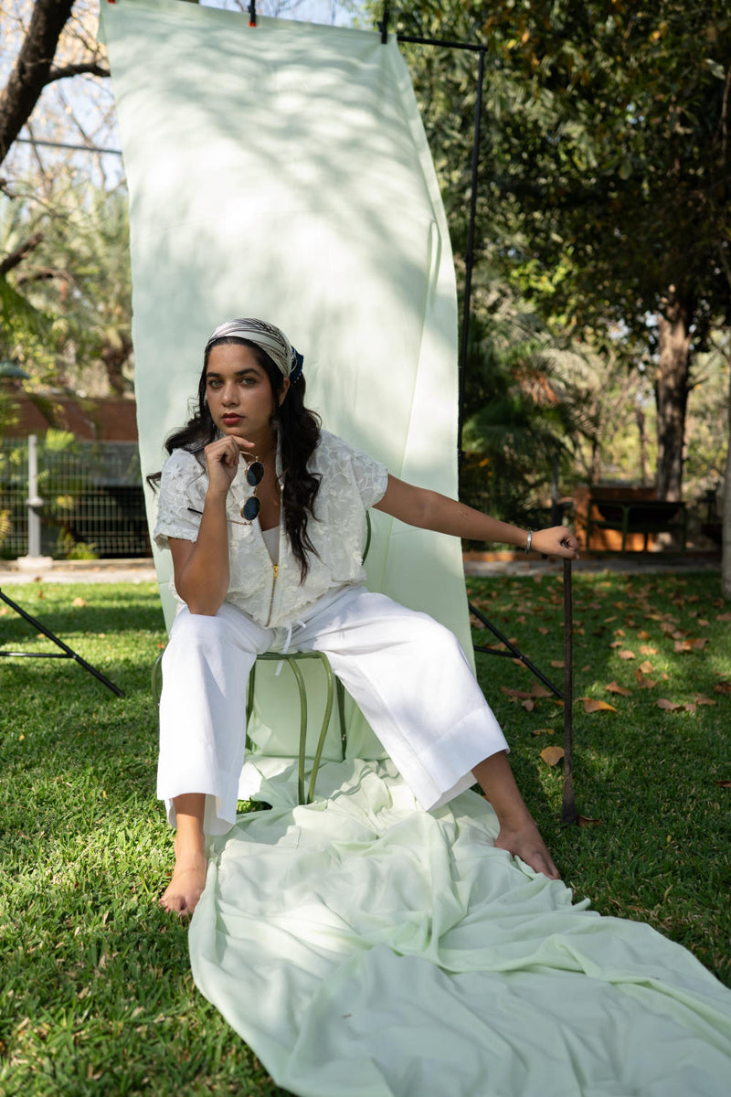 Ivory Appliqué Terrain Jacket