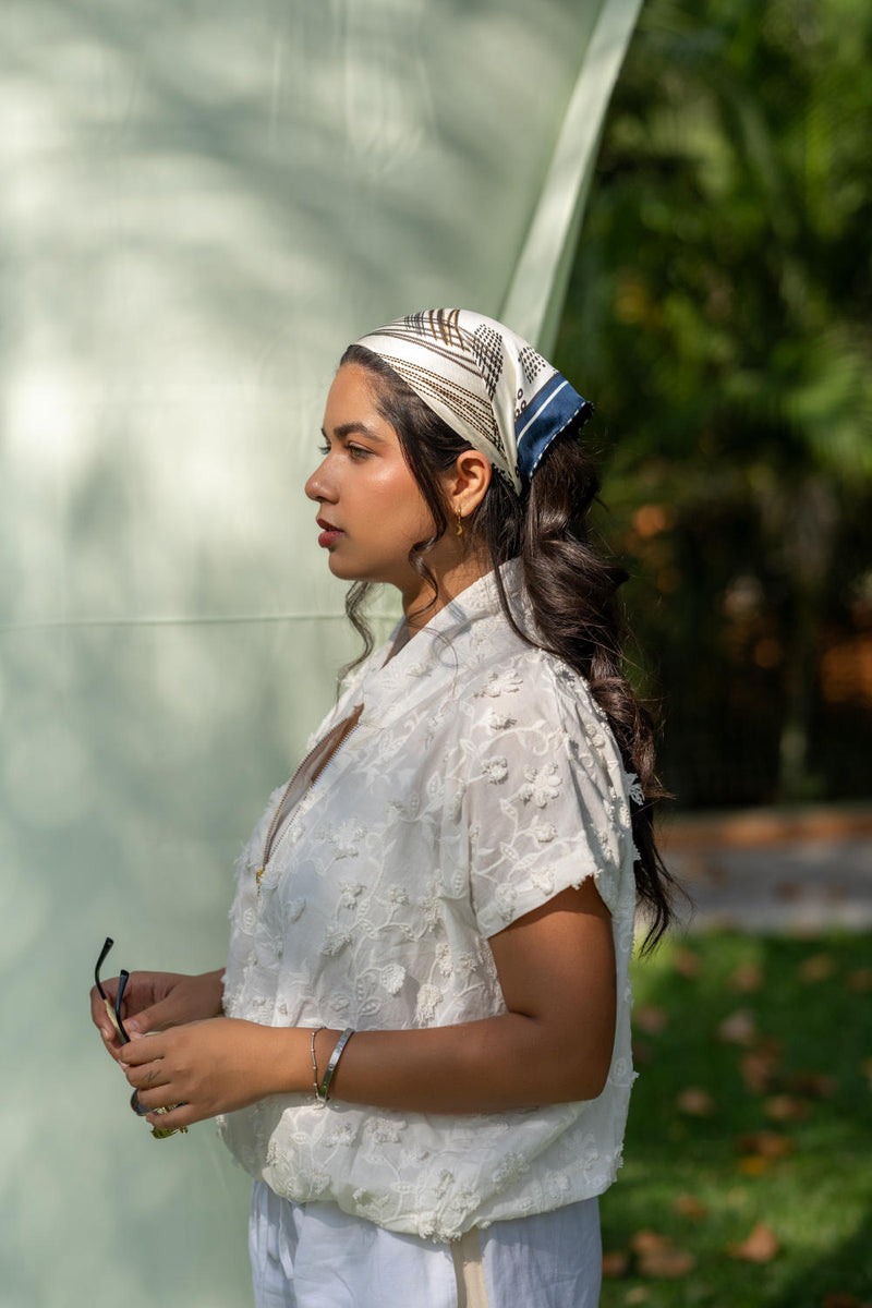 Ivory Appliqué Terrain Jacket