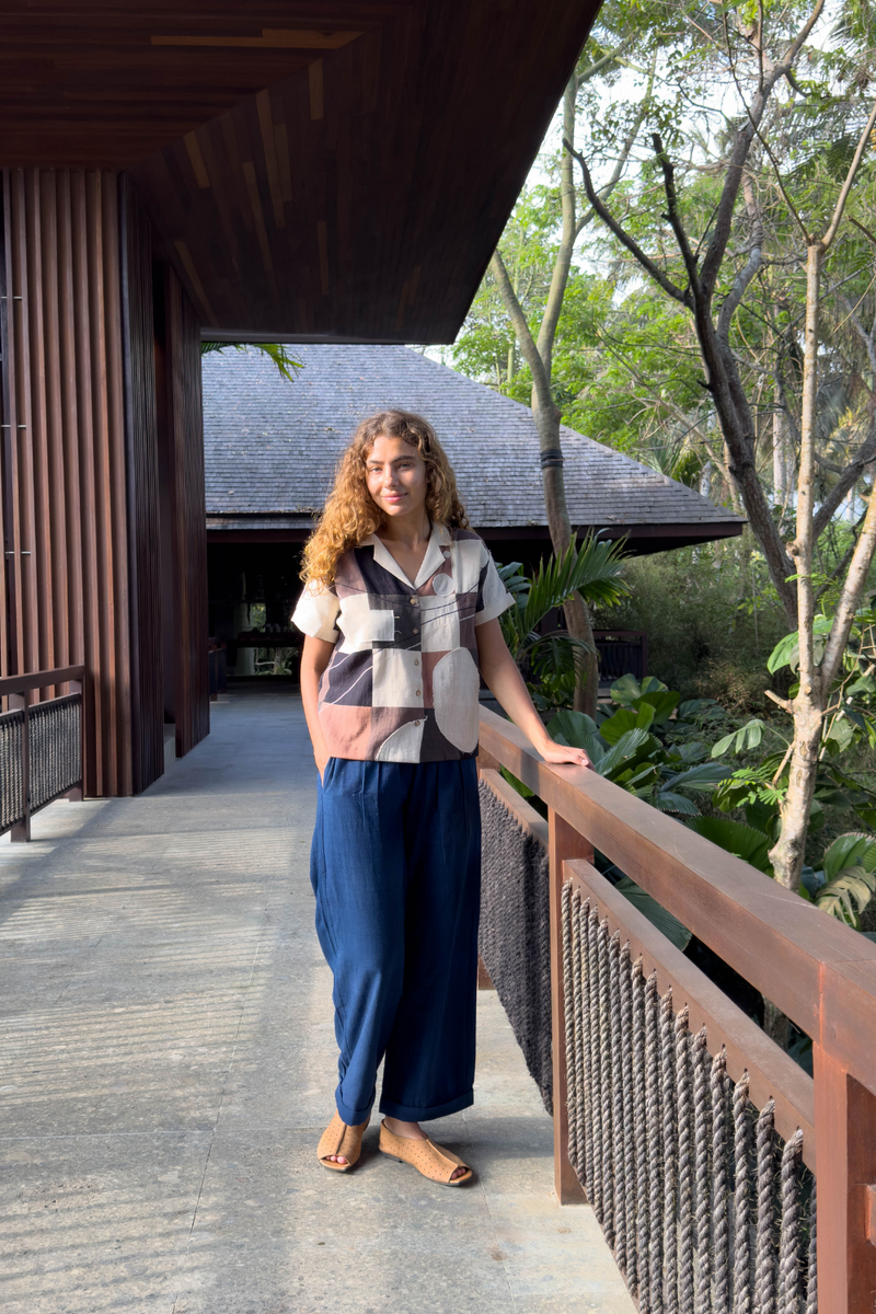 The Autumn Shirt cotton by World of Crow in multi color for women in Singapore