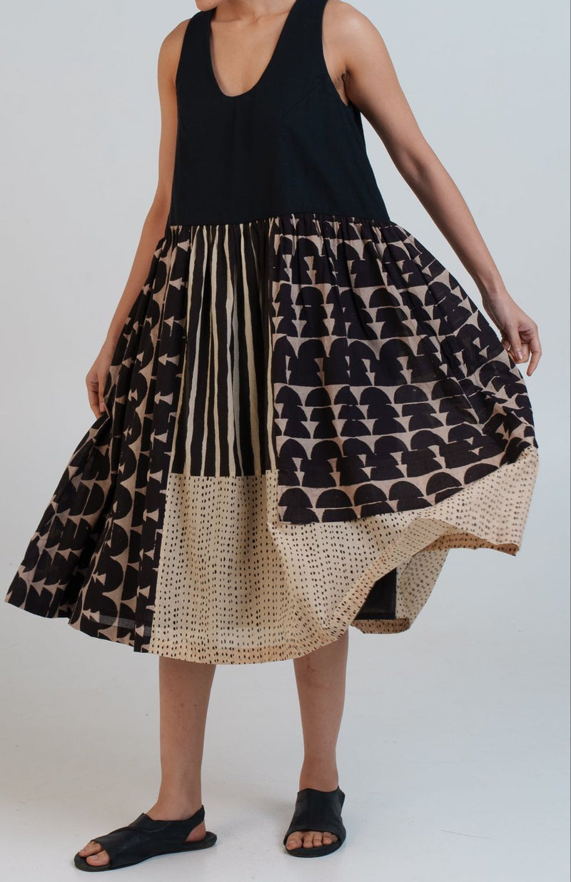 The Erica Dress cotton by World of Crow in black color for women in Singapore