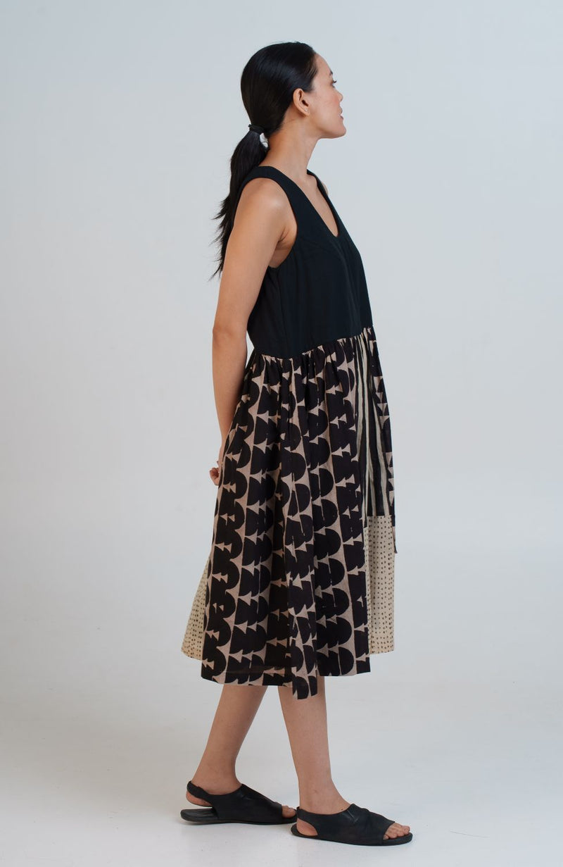 The Erica Dress cotton by World of Crow in black color for women in Singapore