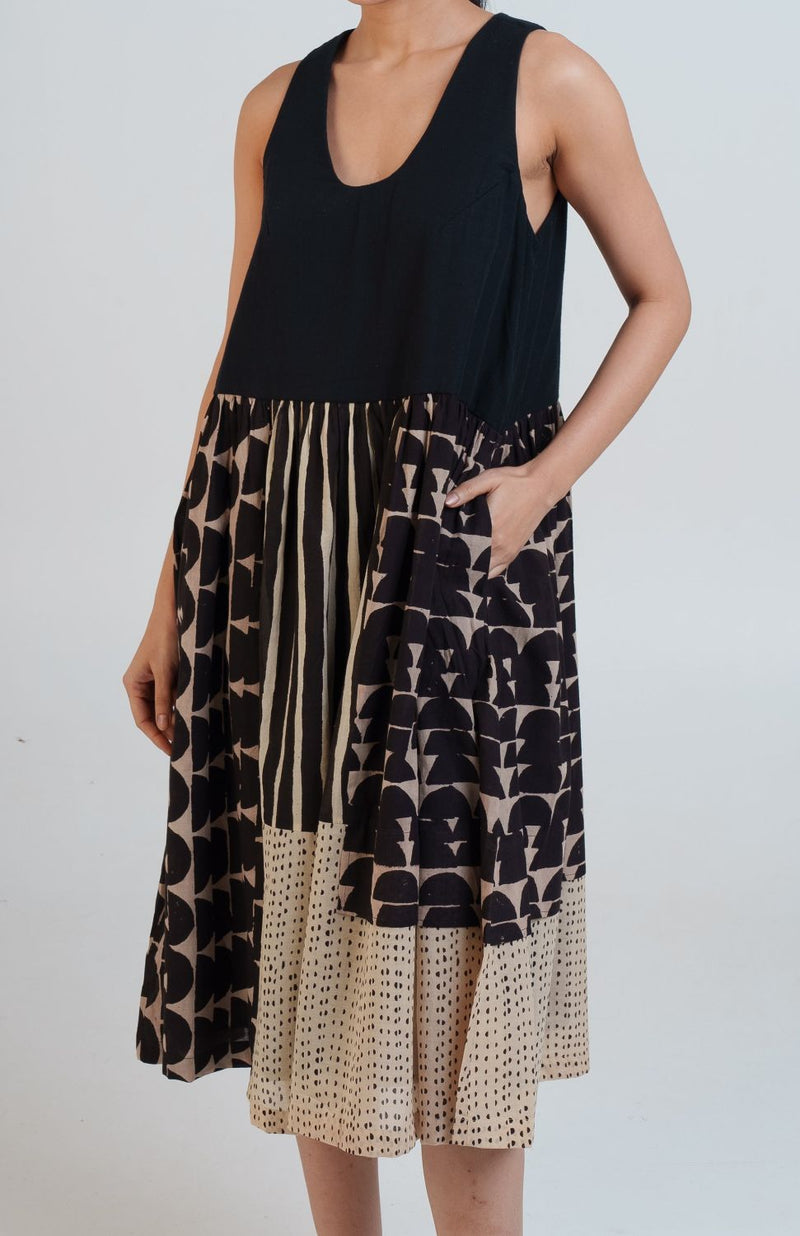 The Erica Dress cotton by World of Crow in black color for women in Singapore