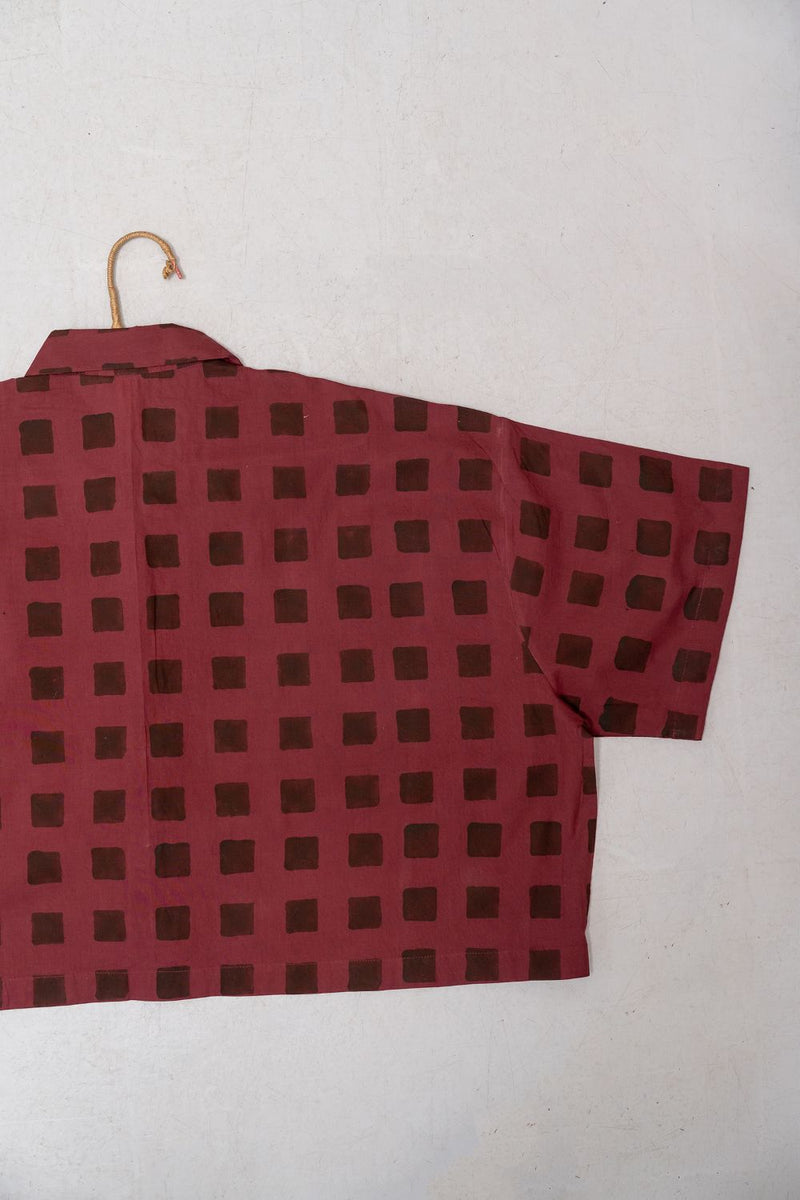 The Fillmore Shirt - Magenta cotton by World of Crow for women in Singapore