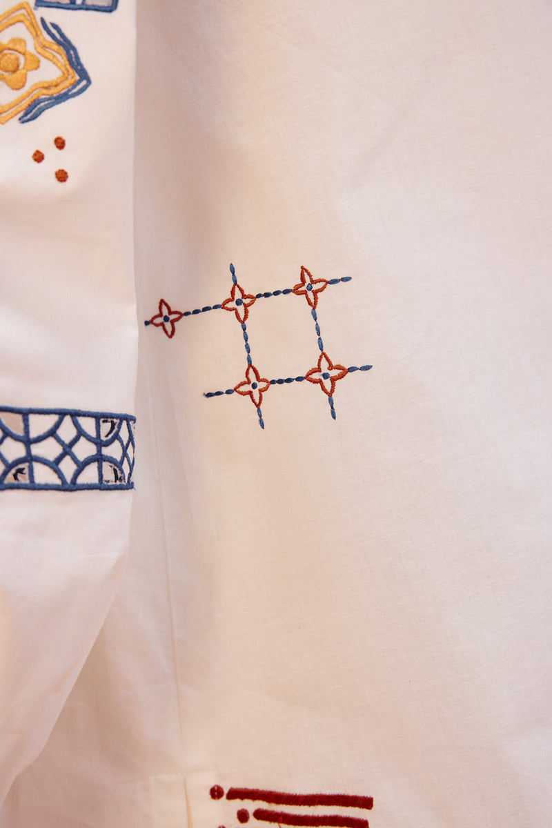 The Foundation Organic Cotton Shirt poplin top/shirt by SUI in white for women in Singapore