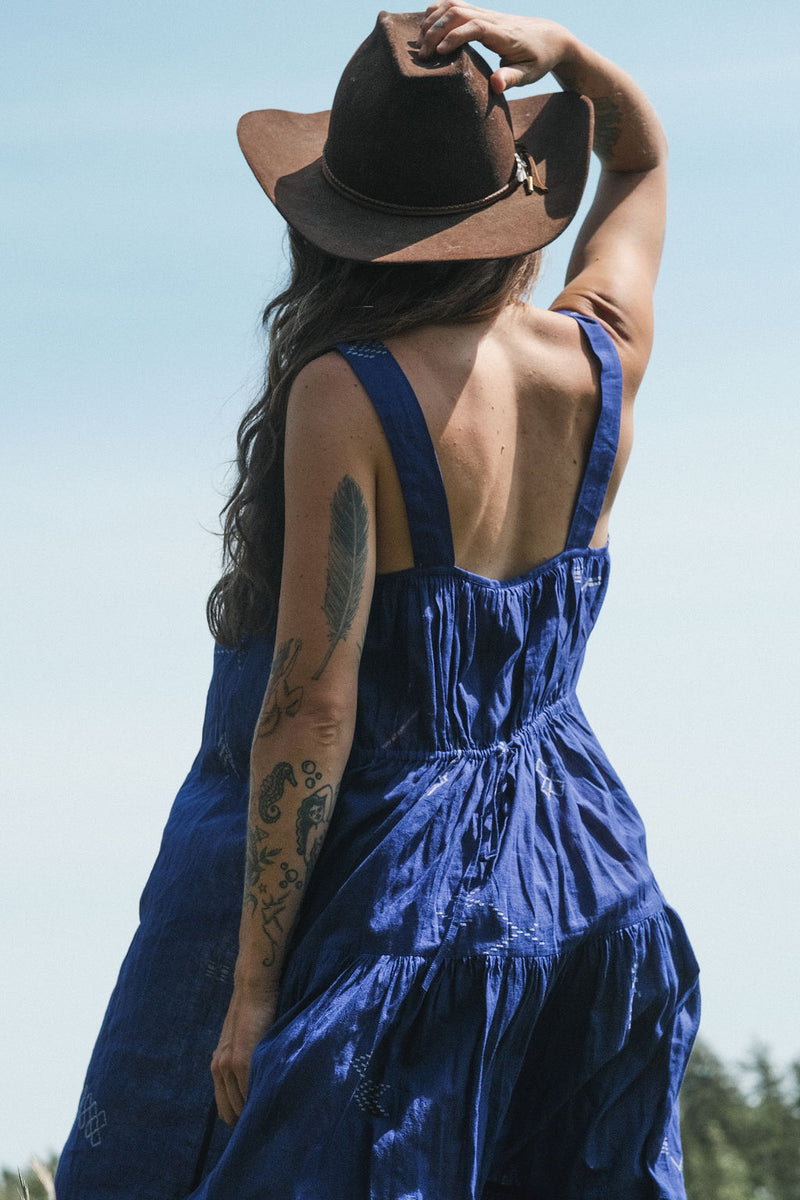 The Gemma Dress by World of Crow in purple color for women in Singapore