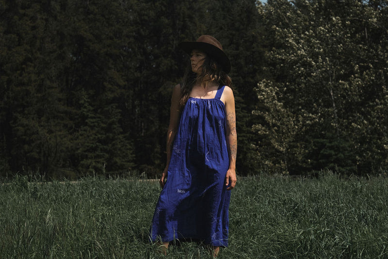 The Gemma Dress by World of Crow in purple color for women in Singapore