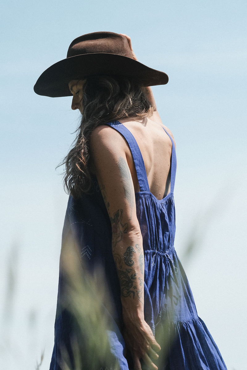 The Gemma Dress by World of Crow in purple color for women in Singapore