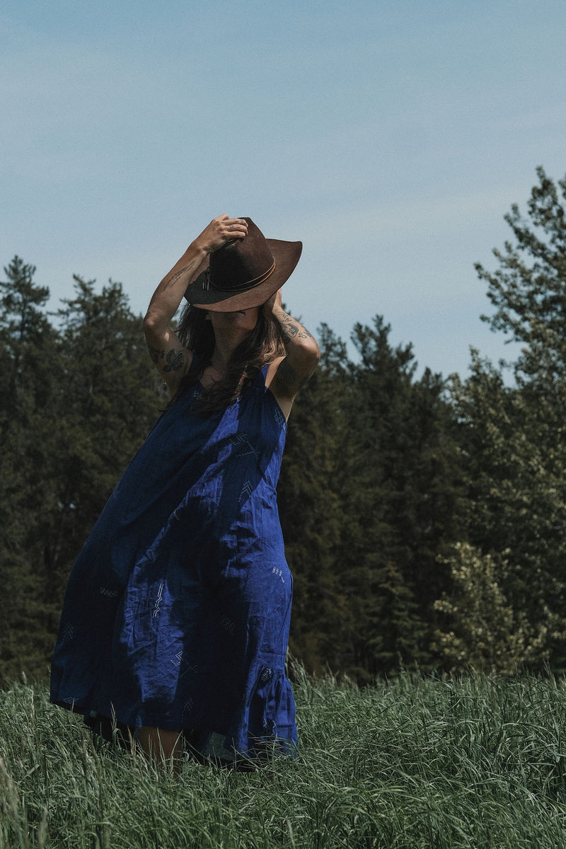 The Gemma Dress by World of Crow in purple color for women in Singapore