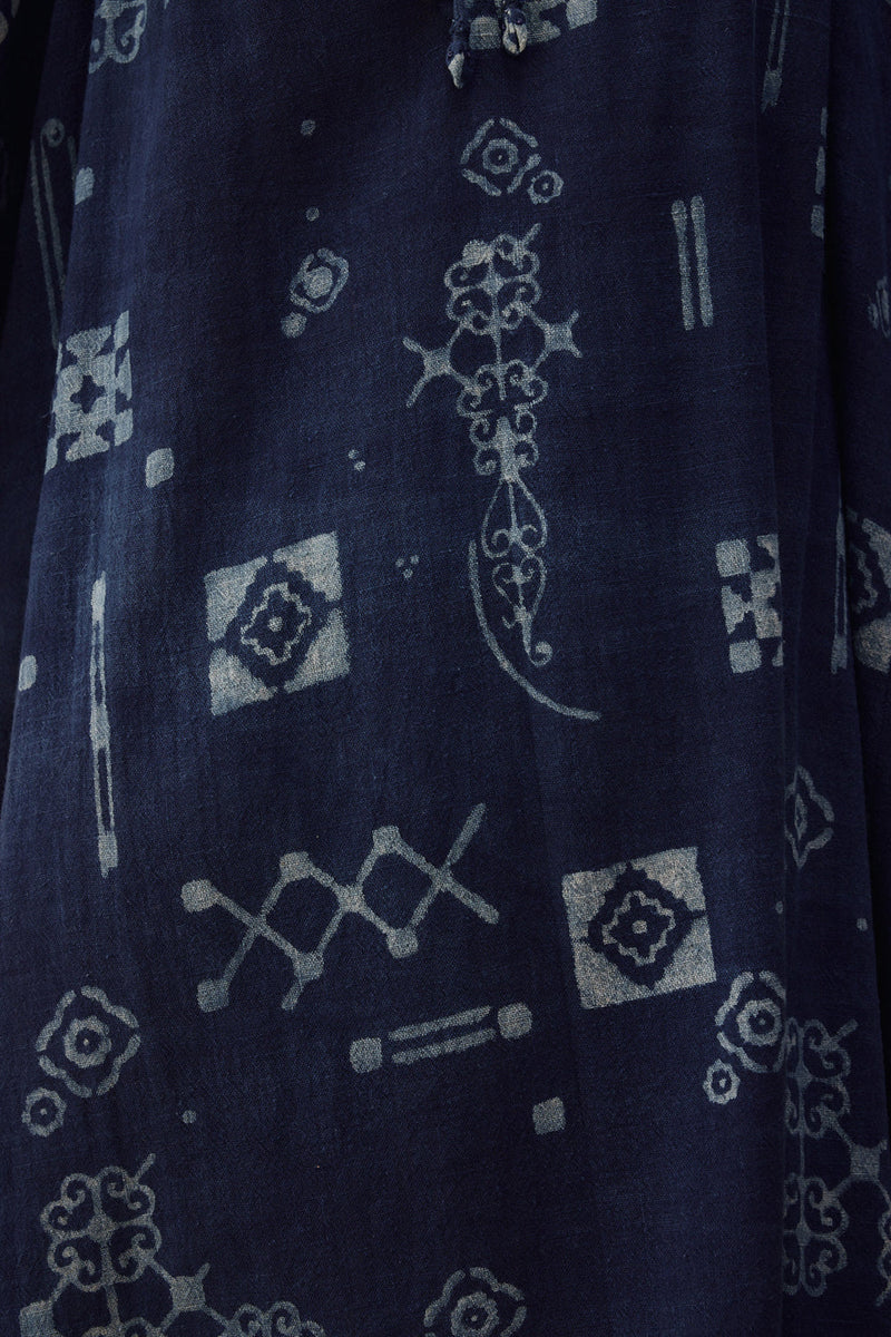 The Heirloom Handspun Handwoven Organic Cotton Dress organic cotton dress by SUI in indigo for women in Singapore