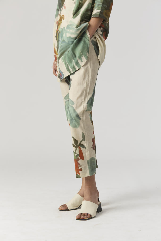 THE HUNT SHORT KURTA SET cotton by Yam in green color for women in Singapore