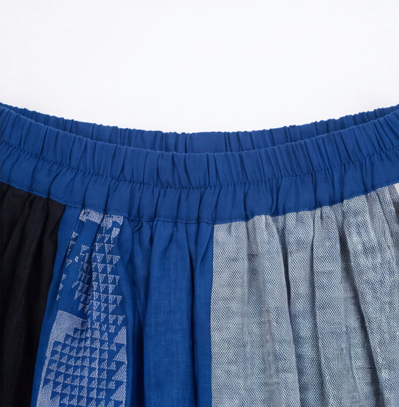 The Joy Skirt-Heritage Patchwork cotton skirt by World of Crow in multi-color for women in Singapore