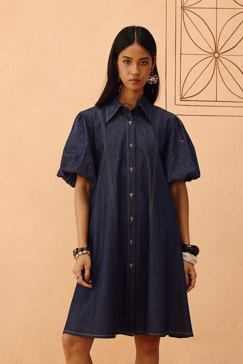 The Keepsake Sustainable Denim Dress denim dress by SUI in blue for women in Singapore