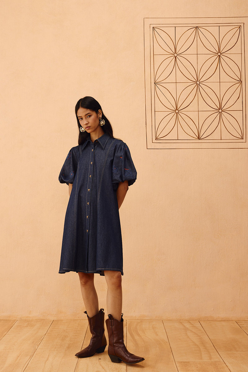 The Keepsake Sustainable Denim Dress denim dress by SUI in blue for women in Singapore