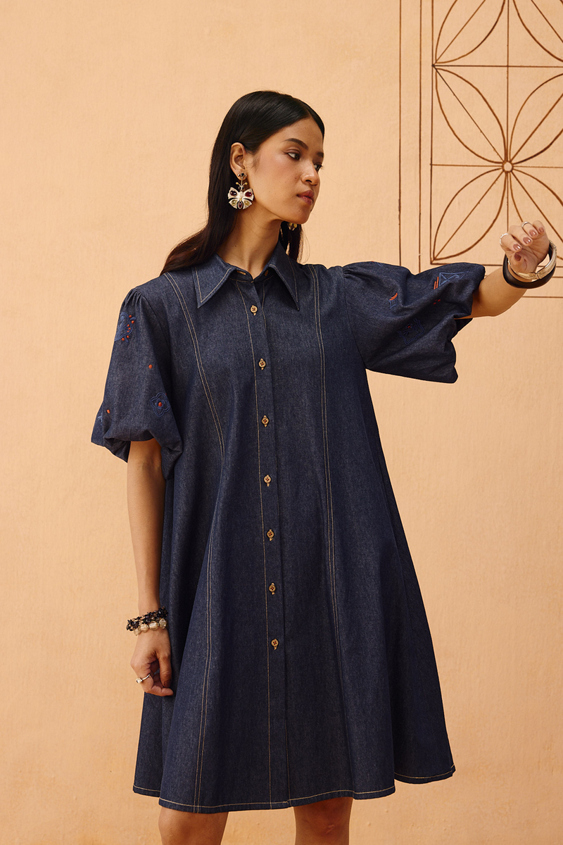 The Keepsake Sustainable Denim Dress denim dress by SUI in blue for women in Singapore