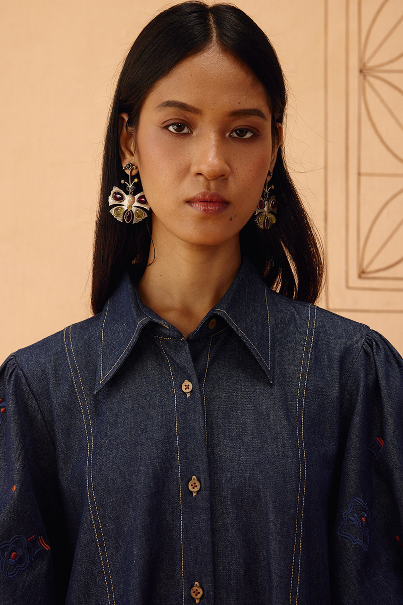 The Keepsake Sustainable Denim Dress denim dress by SUI in blue for women in Singapore