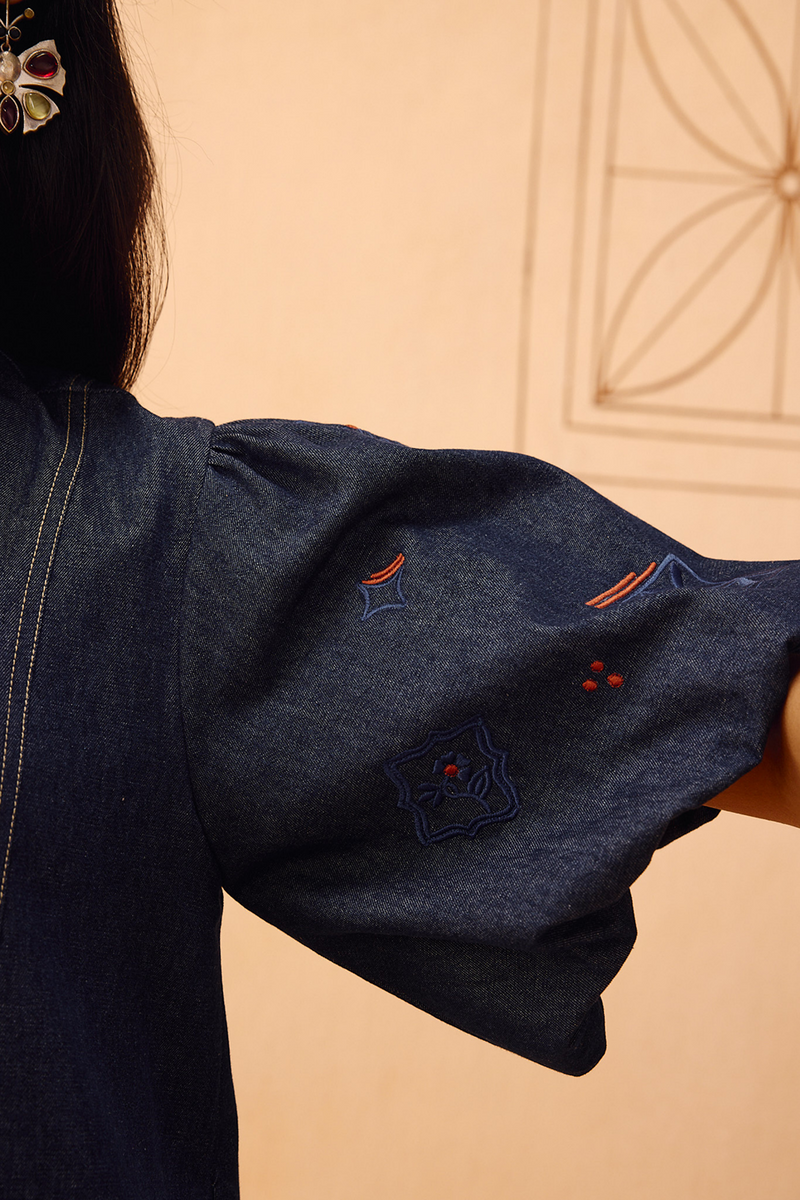 The Keepsake Sustainable Denim Dress denim dress by SUI in blue for women in Singapore