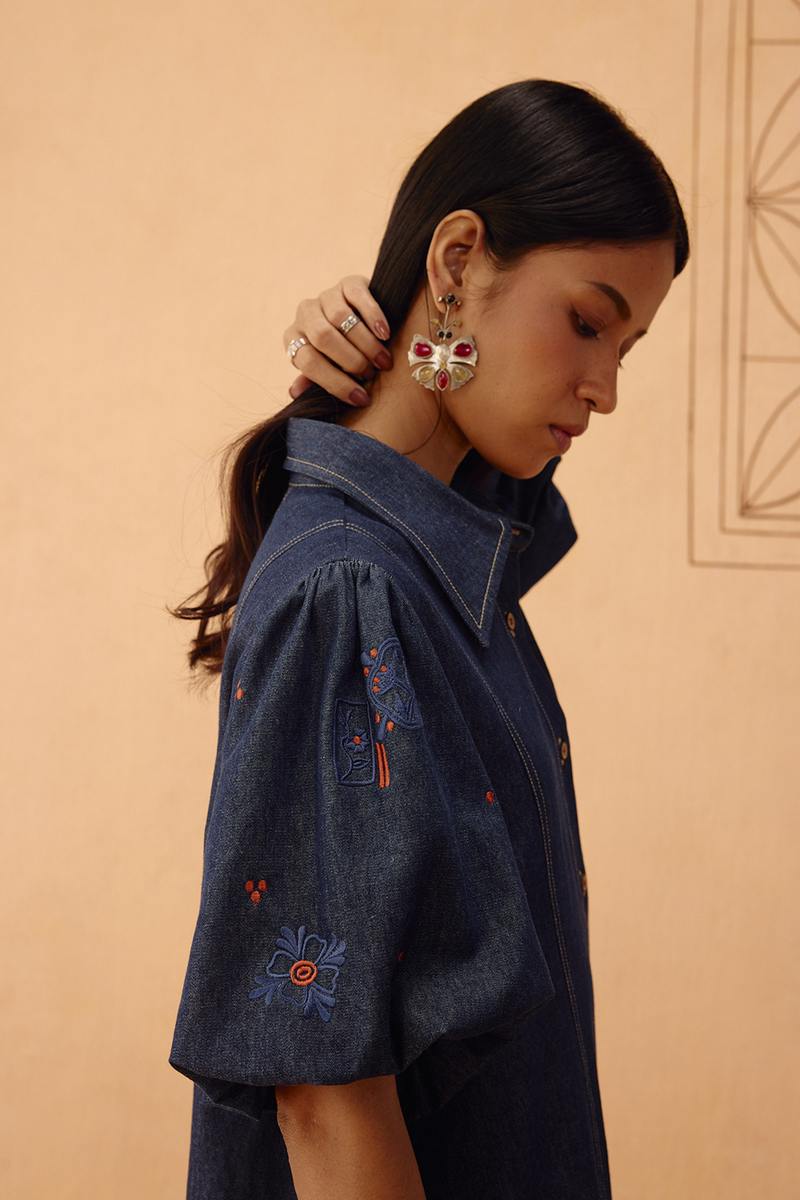 The Keepsake Sustainable Denim Dress denim dress by SUI in blue for women in Singapore