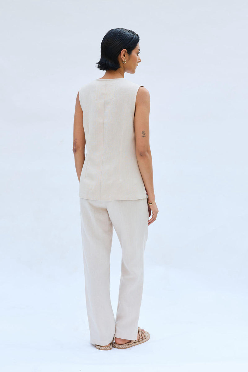 The Misty Linen Waistcoat