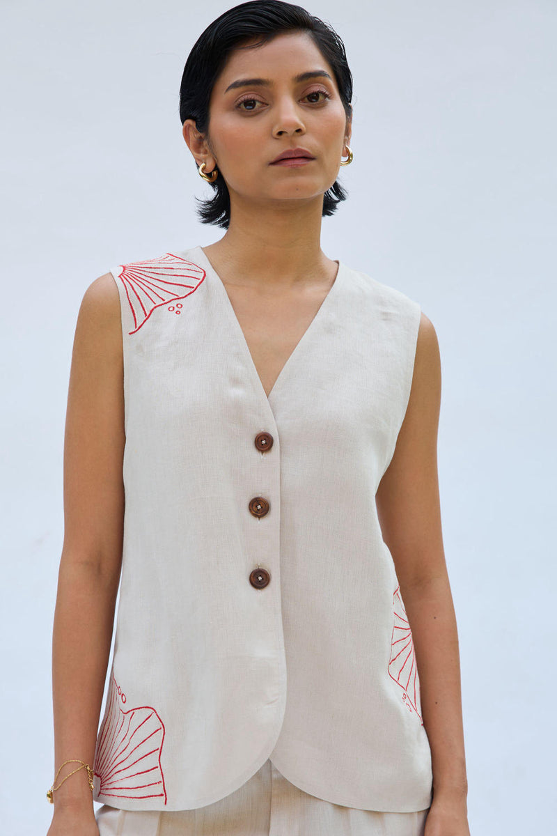 The Misty Linen Waistcoat