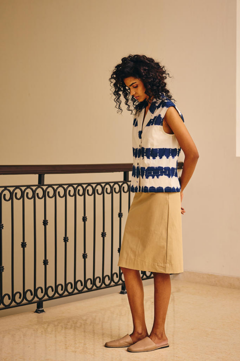 The Naive Shirt cotton by Khara Kapas in white for women in Singapore