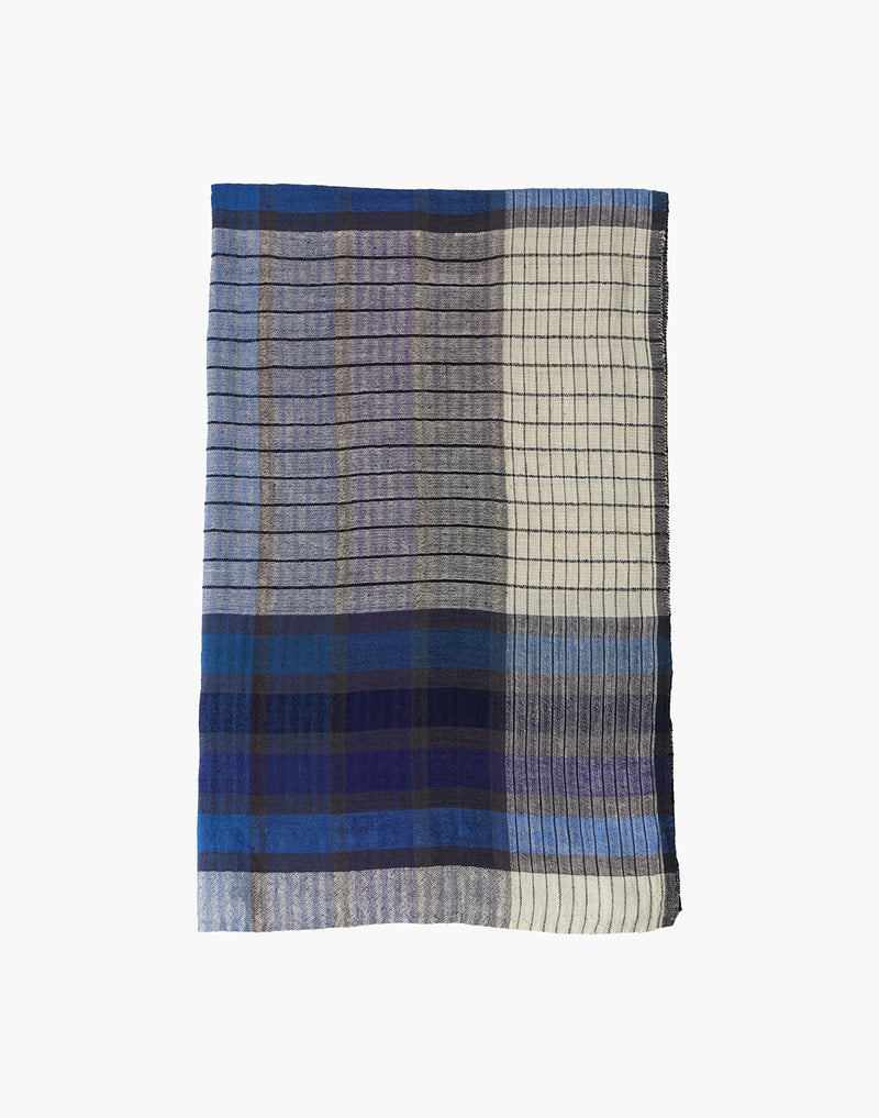 The Ocean Block stole cotton by World of Crow in multi color for women in Singapore