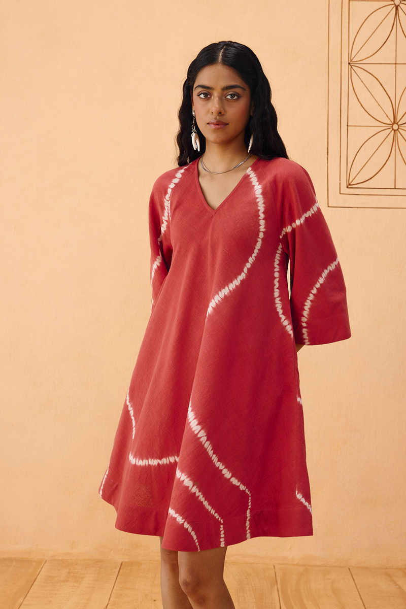 The Path Tie Dye Kala Cotton Dress kala cotton dress by SUI in terra for women in Singapore