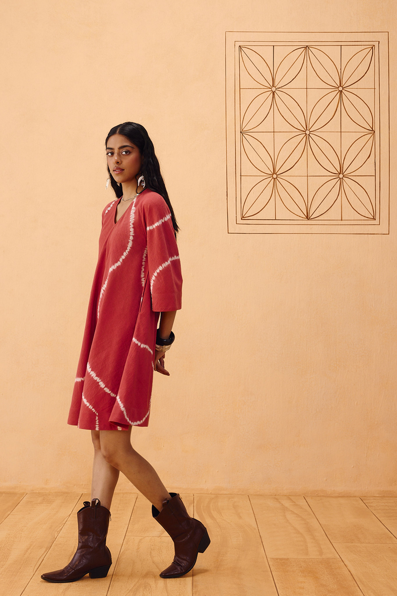 The Path Tie Dye Kala Cotton Dress kala cotton dress by SUI in terra for women in Singapore