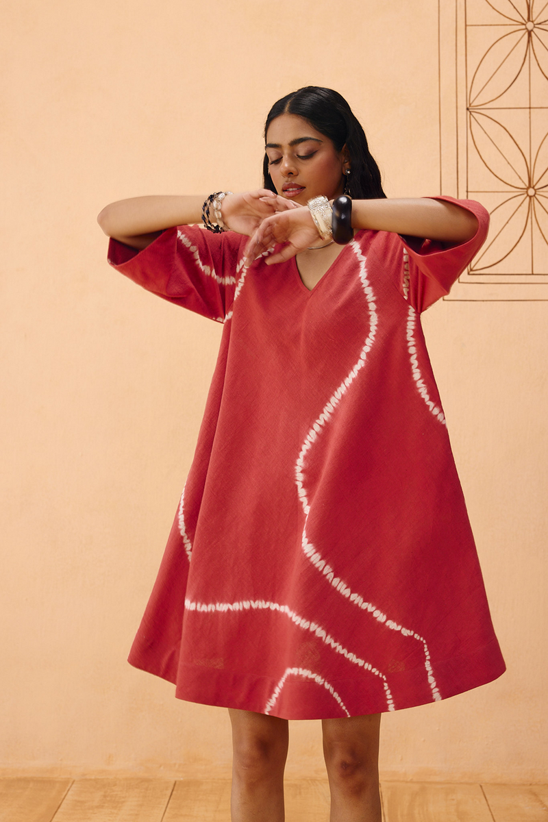 The Path Tie Dye Kala Cotton Dress kala cotton dress by SUI in terra for women in Singapore