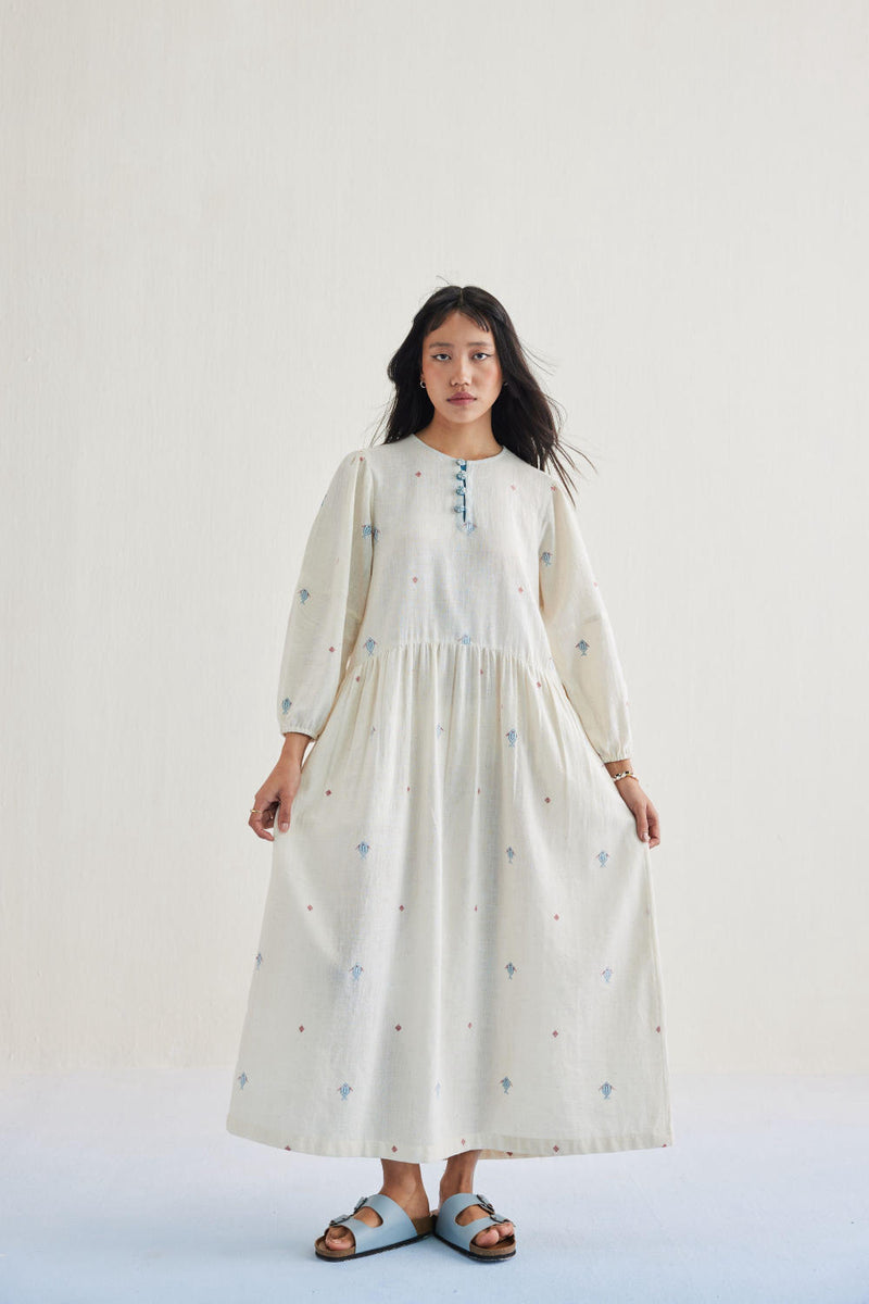 The Shoal Handwoven Kala Cotton Maxi Dress