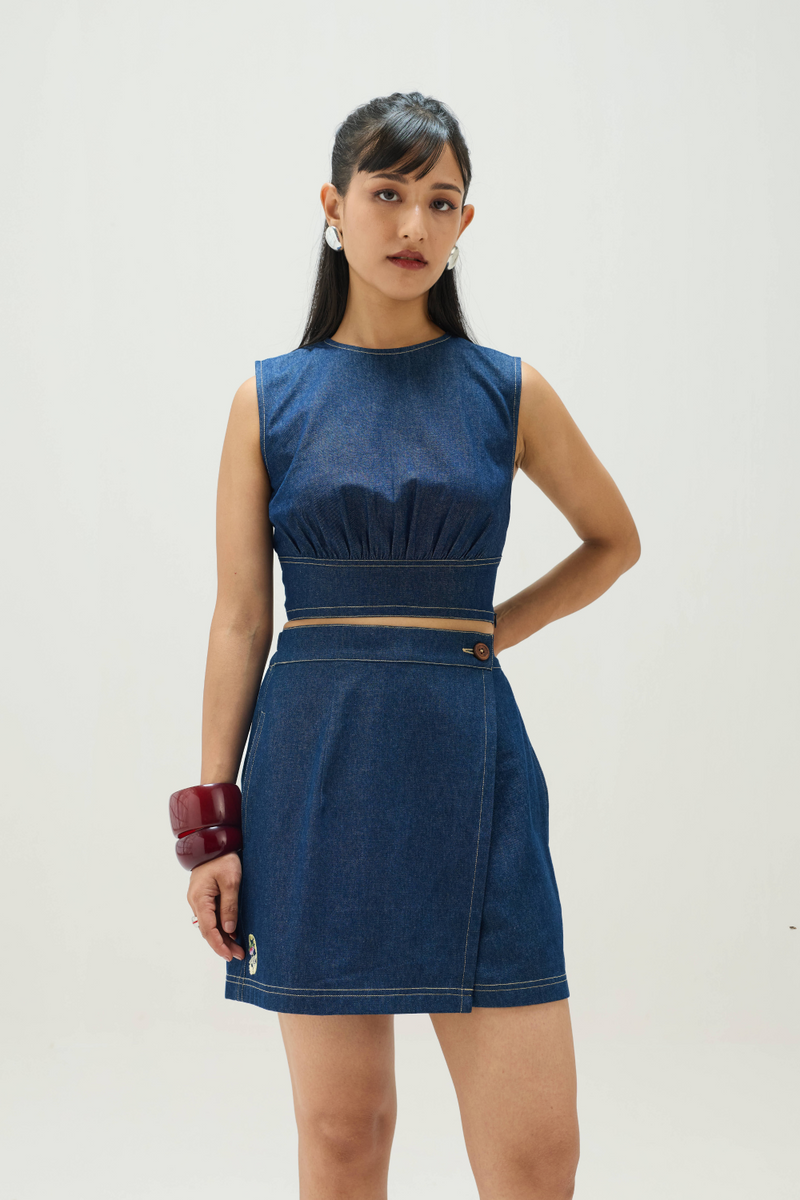 The Wave Sustainable Denim Skort