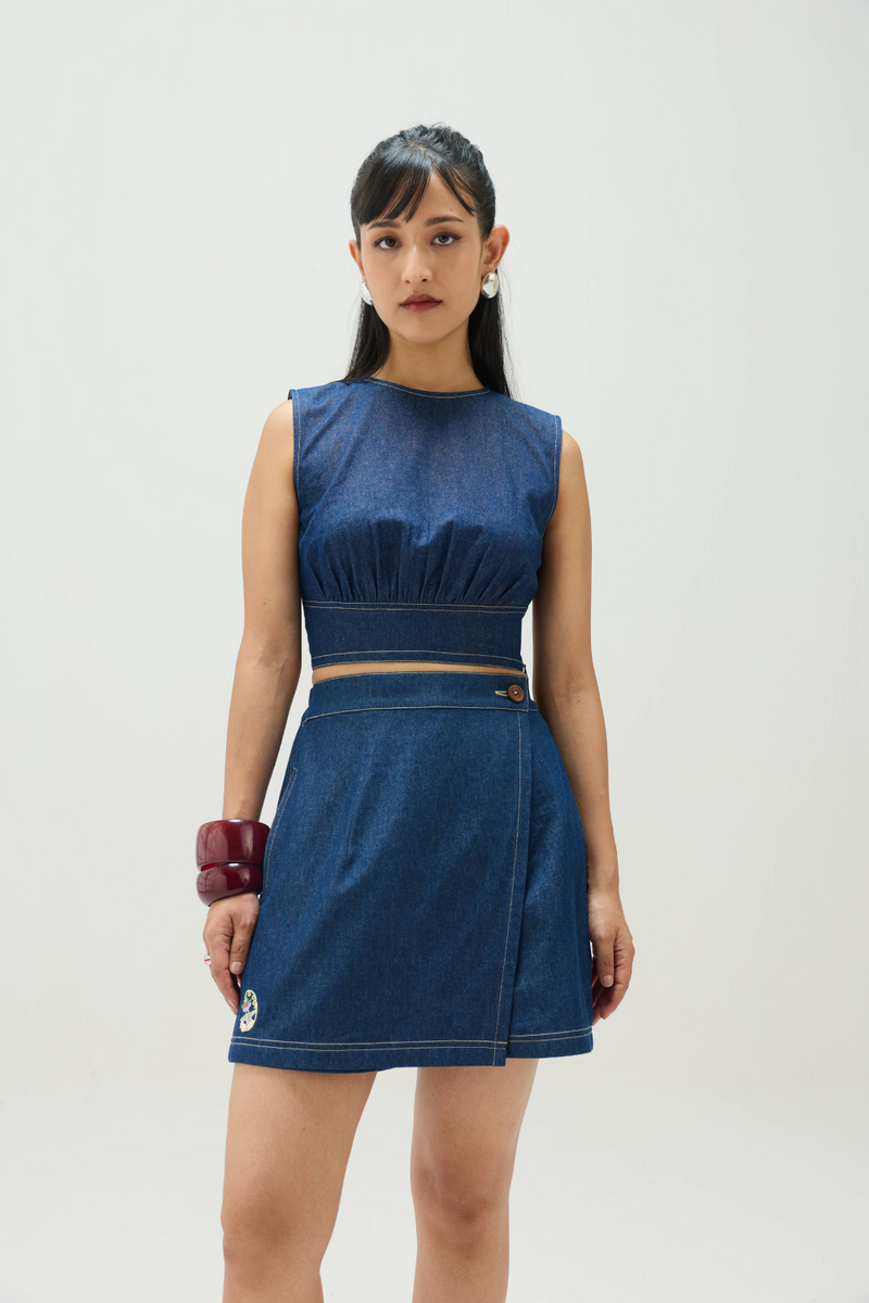 The Wave Sustainable Denim Skort