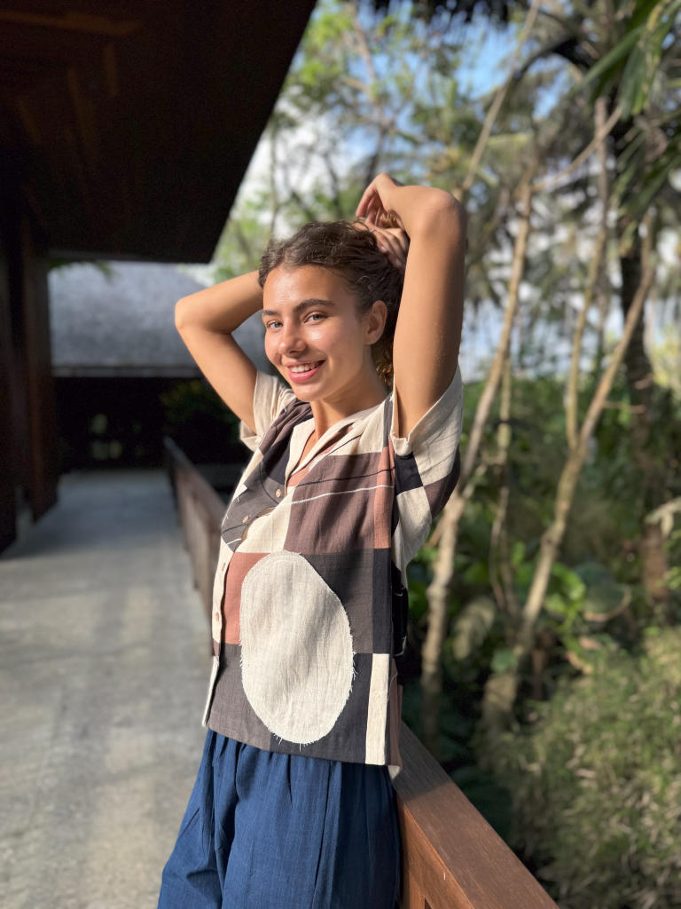 The Autumn Shirt cotton by World of Crow in multi color for women in Singapore